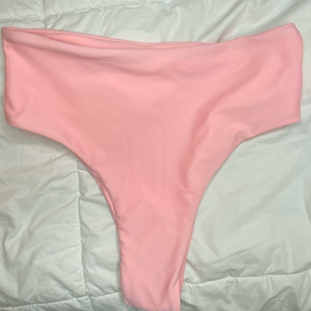 Never worn Pink colada high waisted, bikini bottom